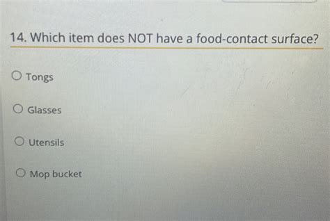 Which of the following is not a food contact surface? Exploring the Boundaries of Food Safety